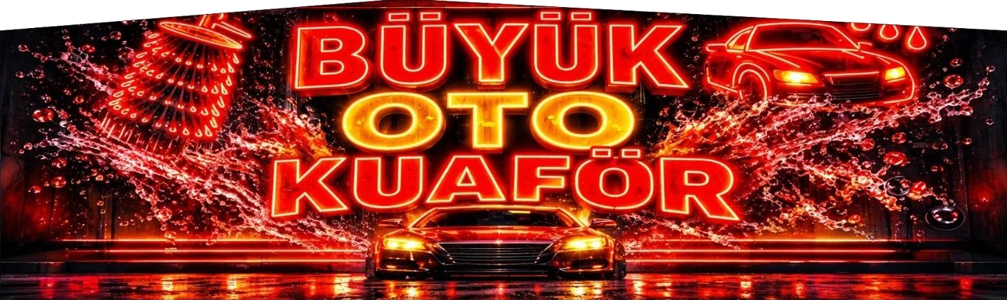 Büyük Oto Kuaför neon tabela